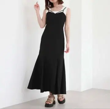 아카이브 블랙 오버롤 스커트