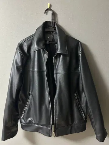 H&M 블랙 가죽 자켓 US L
