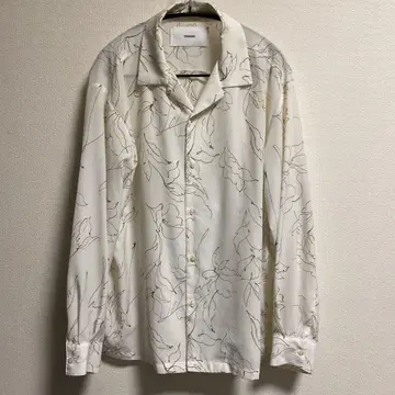 STUDIOUS 스테이디어스 아트 프린트 L/S 셔츠 긴팔 오픈 카라