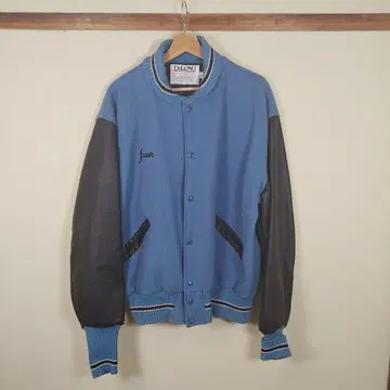 DeLONG 바시티 자켓 파랑/블랙 Miller 자수