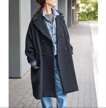 새상품급 TICCA 티 텐트 코트 롱 블랙