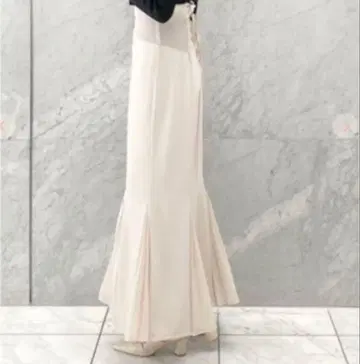 COCO DEAL 시어 플리츠 니트 코르셋 머메이드 스커트