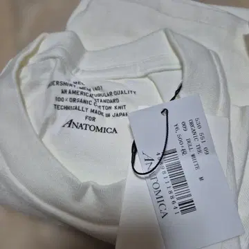 ANATOMICA 오가닉 코튼 T셔츠 M 화이트