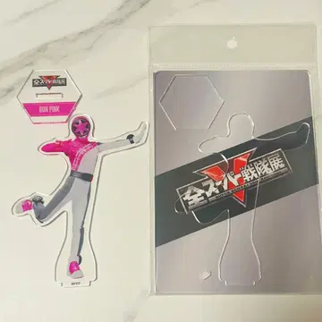 전 슈퍼 전대 전시회 아크릴 스탠드 분 핑크