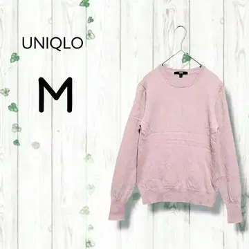 유니클로 캐시미어 100% 스웨터 크루넥 니트 핑크