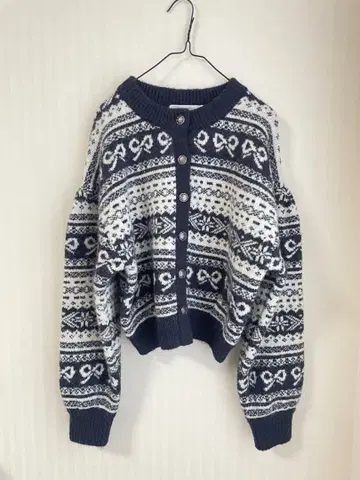 MOUSSY 니트 가디건 네이비