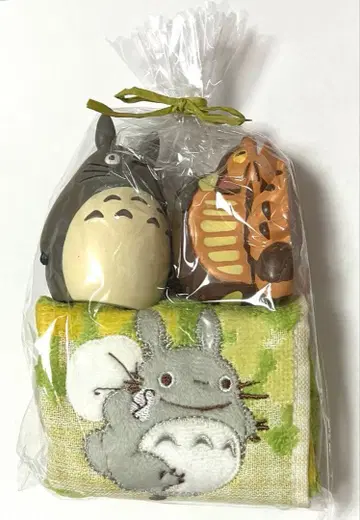 지브리 손가락 인형 이웃집 토토로 토토로 고양이 버스 손수건 세트