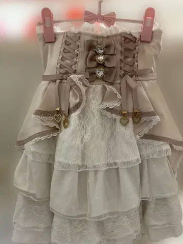 LIZLISA 리즈리사 lizlisa 프론트 카슈쿨 스커트 핑크