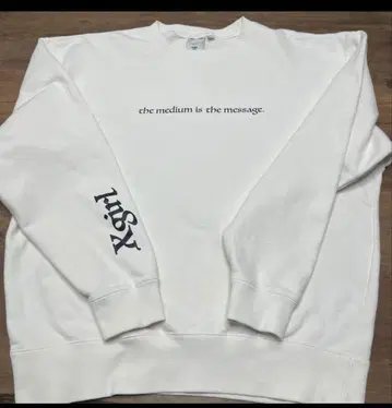 X-girl 맨투맨 사이즈 L 걸 백 프린트 size 2 화이트