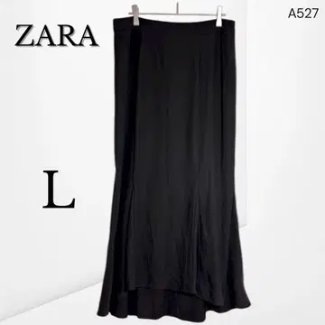 [ 자라 ] 블랙 플레어 스커트 고급 실루엣 롱 기장 ( L )
