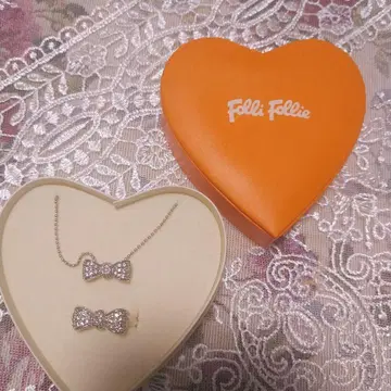 정말 귀여운 폴리 폴리 목걸이 & 반지 리본