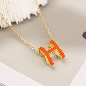 레드 H형 펜던트 목걸이
