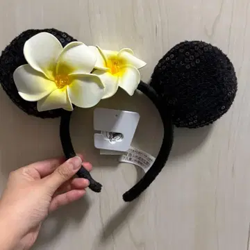 아울라니 디즈니 리조트 머리띠 플루메리아 스팽글