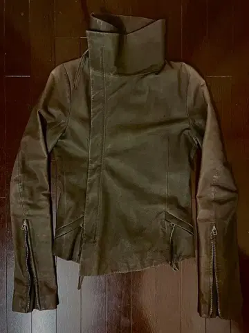 EKAM 하이넥 가죽 자켓