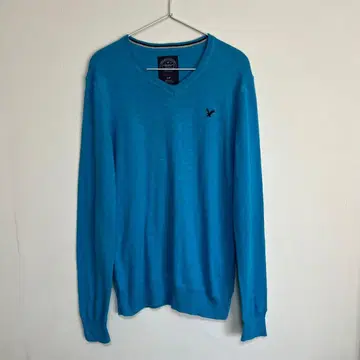 AMERICAN EAGLE 아메리칸 이글 V넥 터콰이즈 블루