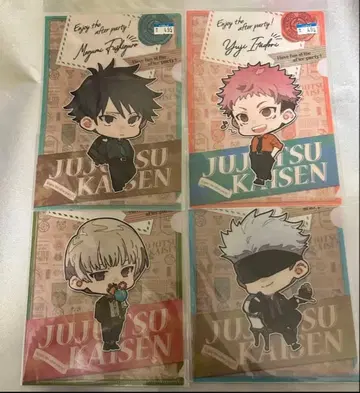 미개봉 주술회전 파일 고죠 이타도리 후시구로 이누마키 애프터 파티 A5