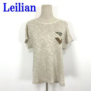 레리안 반팔 니트 베이지 아크릴 린넨 9 C3549