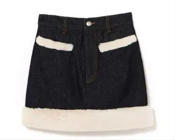 andmary 퍼 포켓 데님 스커트