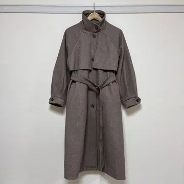 as know as plus 아우터 롱 코트 허리 벨트 포함 M