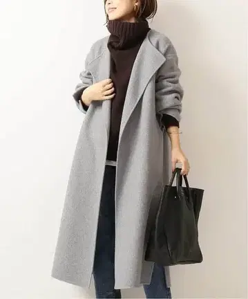 [ 새상품급 ] 스픽 앤 스팬 비버 폴드 라펠 코트 38