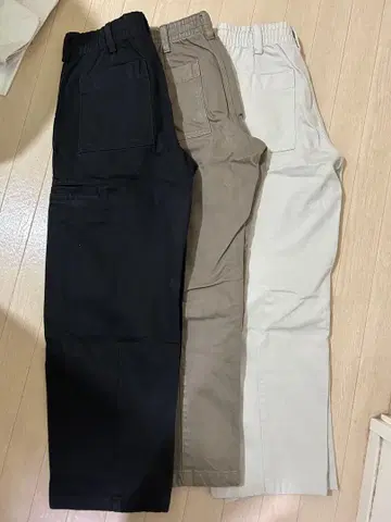 GU 배럴 레그 워크 팬츠 3색 세트 M 사이즈