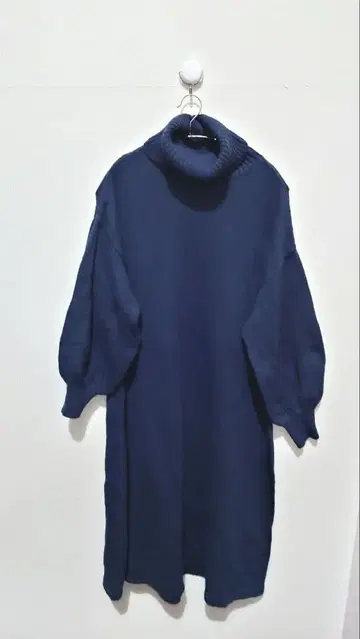 네이비 터틀넥 니트 원피스 프리 사이즈