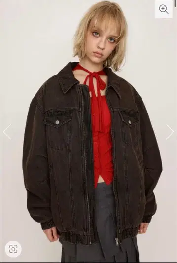 FRONT ZIP DENIM 블루종