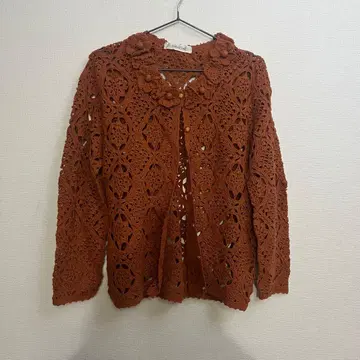 카네코 이사오 모티브 편직 가디건 핑크하우스