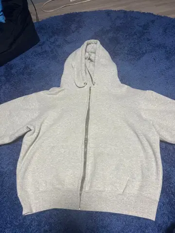 CEASE 그레이 후드 부착 집업 후드티