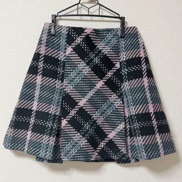 SNIDEL 로빙 체크 미니 스커트