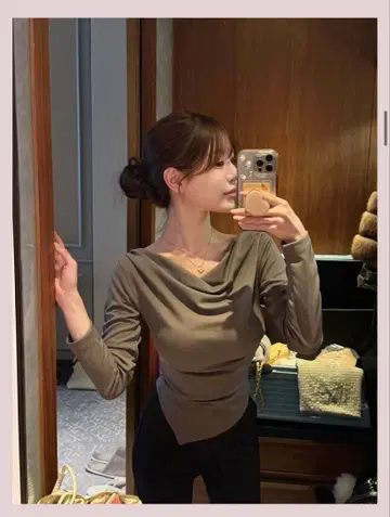 [택 포함] QUNG 여성 언밸런스 드레이프 개더