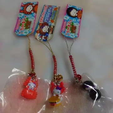 홋카이도 한정 지역 한정 키티 꼬리 장식 해산물 3종 세트