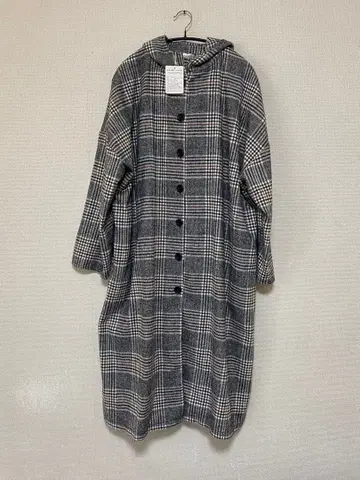 사일런트 워스 글렌체크 롱 코트 [미사용품]