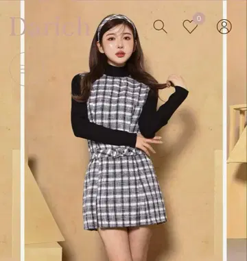 Darich 트위드 도킹 미니 원피스