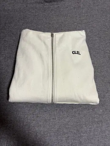 CLEL 화이트 집업 후드티 S