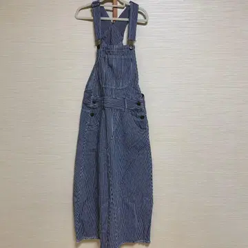 PAOPAO 롱 오버롤 스커트 M 히코리 패턴