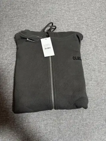CLE 차콜 그레이 S 사이즈 집업 후드티