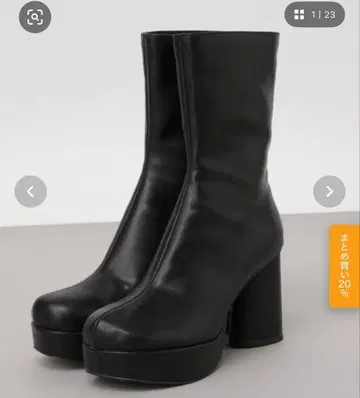 A part by 오블리크 볼륨 부츠 블랙