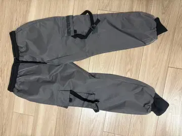 A'gem9 카고 팬츠 그레이 조정 가능 스트랩