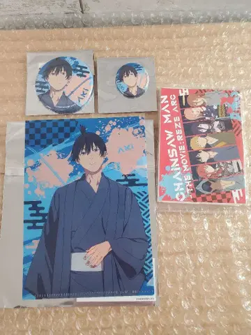 체인소 맨 축제 아키 C상 캔뱃지 클리어 파일 티슈