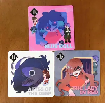 게이머야키 GiGO 시부야 Ib 파란 인형 심해의 세계 코스터 3장 세트