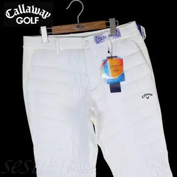 [ S ] 가을/겨울 캘러웨이 골프 퀼팅 속기모 충전솜 조거 팬츠 화이트