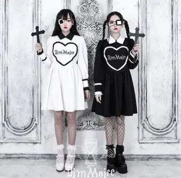 DimMoire 디무아르 하트 프릴 원피스 블랙