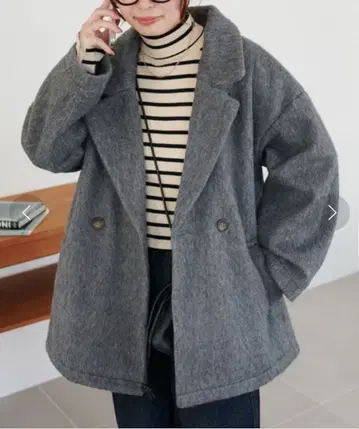 Discoat 그레이 테일러드 자켓