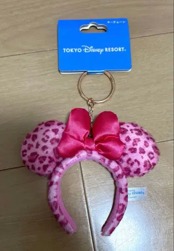 디즈니 리조트 미니 키체인 레오파드 무늬 머리띠