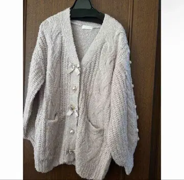 새상품급 LIZ LISA 가디건 리본 양산형