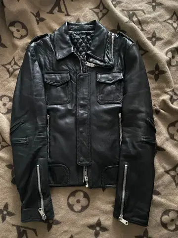 Stud homme L자 ZIP 가죽 자켓 블루종 라이더스