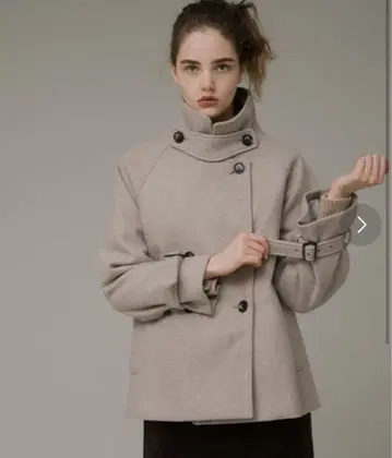 멜톤 저지 스탠드 카라 트렌치코트 어반 리서치 서니 라벨