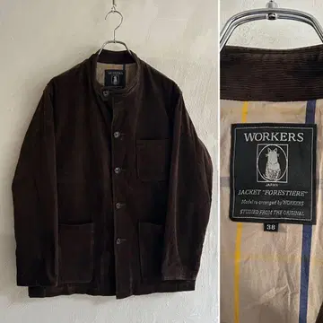 새상품급 WORKERS 코듀로이 포레스트리에르 자켓 브라운