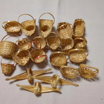 미니어처 대나무 바스켓 21점
